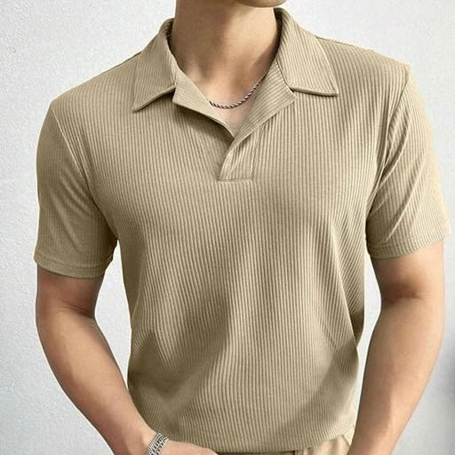 Men Beige Royal Polo T-Shirt